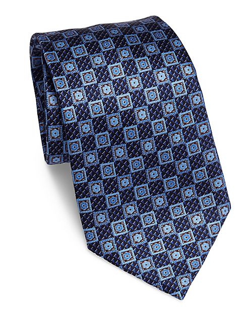 Ermenegildo Zegna - Square Floral Silk Tie