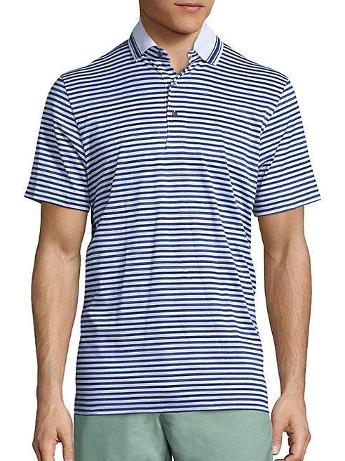 Saks Fifth Avenue Collection - Med Stripe Polo