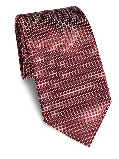 Ermenegildo Zegna - Hexagon Printed Silk Tie