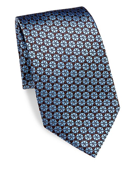 Ermenegildo Zegna - Hourglass Printed Silk Tie