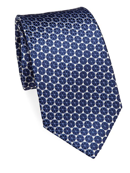 Ermenegildo Zegna - Hexagonal Patterned Silk Tie