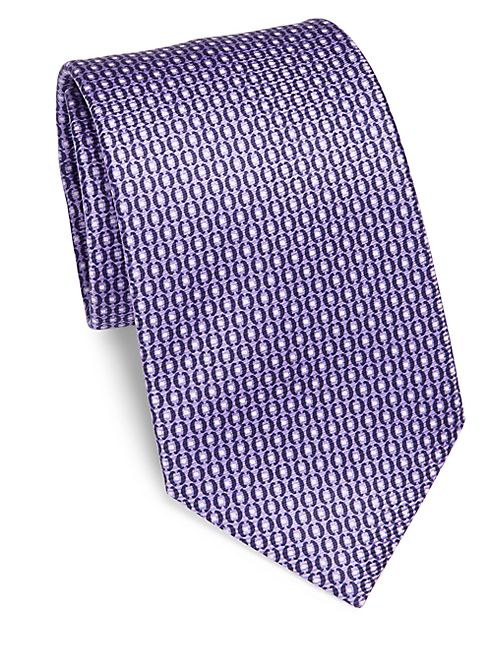 Ermenegildo Zegna - Geometric Printed Silk tie