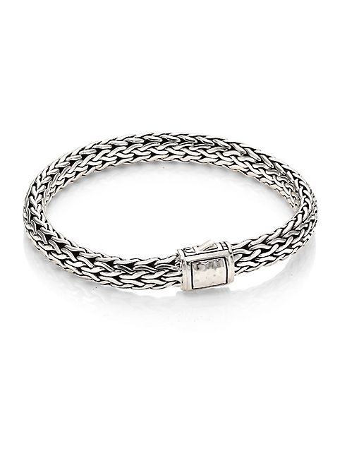 John Hardy - Classic Chain Medium Hammered Sterling Silver Chain Bracelet