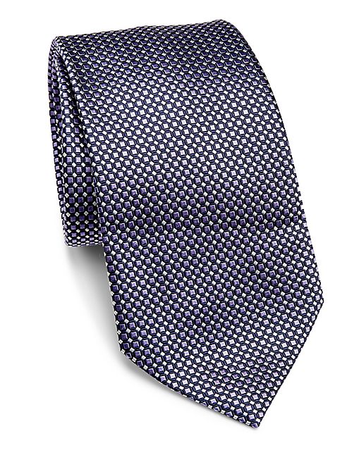 Ermenegildo Zegna - Square Patterned Silk Tie