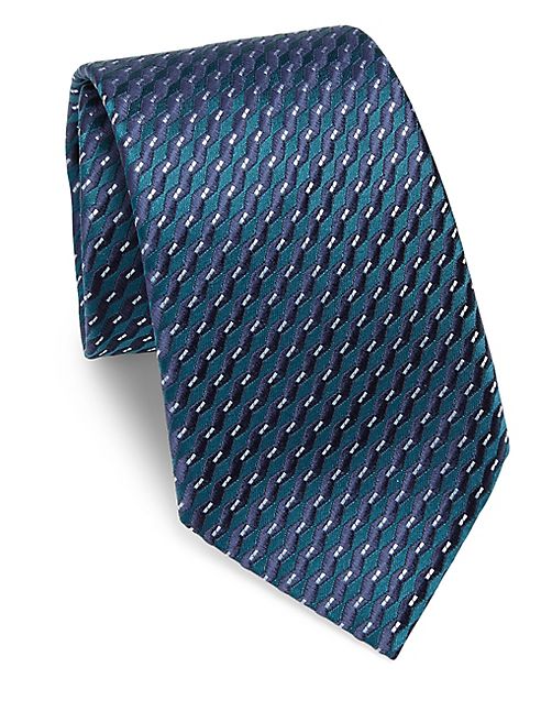 Ermenegildo Zegna - Slanted Stripe Printed Silk Tie