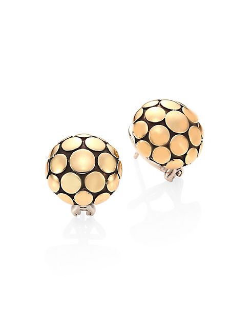 John Hardy - Dot 18K Yellow Gold Large Button Earrings