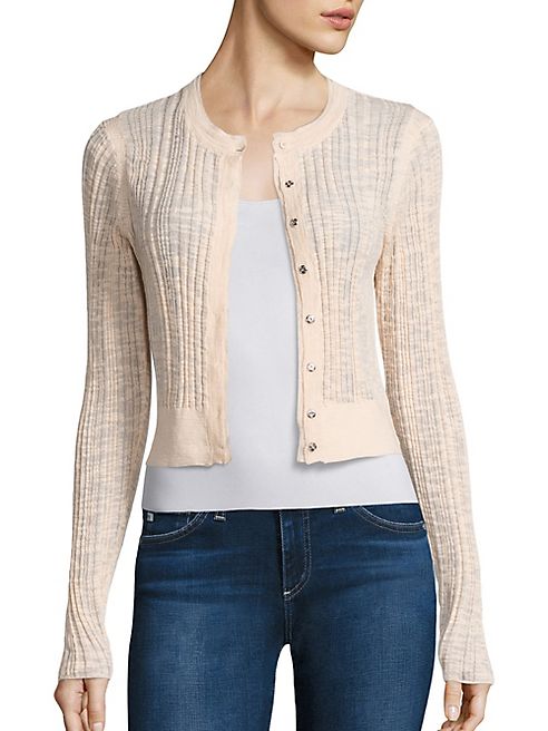 Rebecca Taylor - Flamme Rib-Knit Cardigan