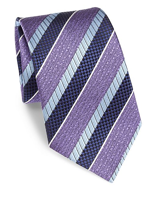 Ermenegildo Zegna - Striped Woven Silk Tie