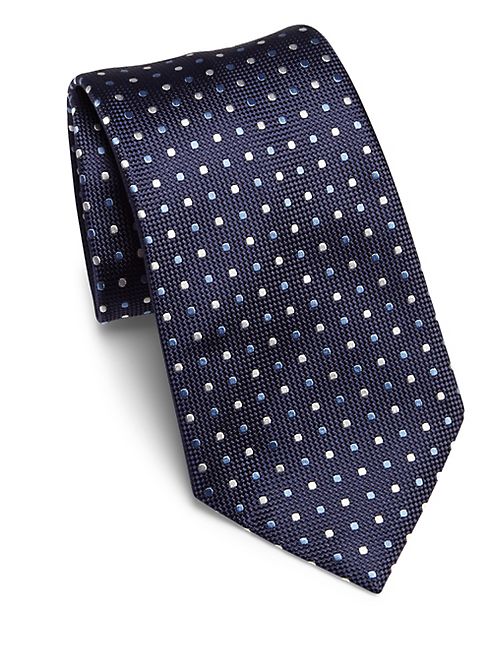 Ermenegildo Zegna - Dot Embroidered Silk Tie