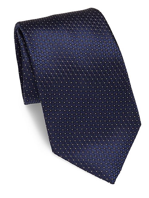 Ermenegildo Zegna - Triangle Patterned Silk Tie