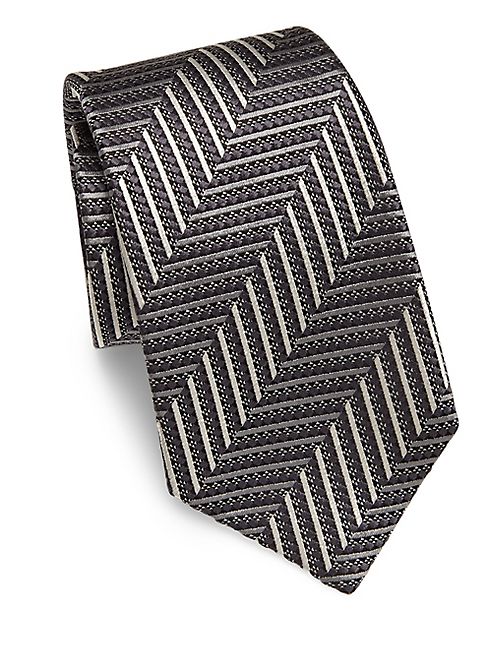 Ermenegildo Zegna - Vertical and Horizontal Striped Silk Tie