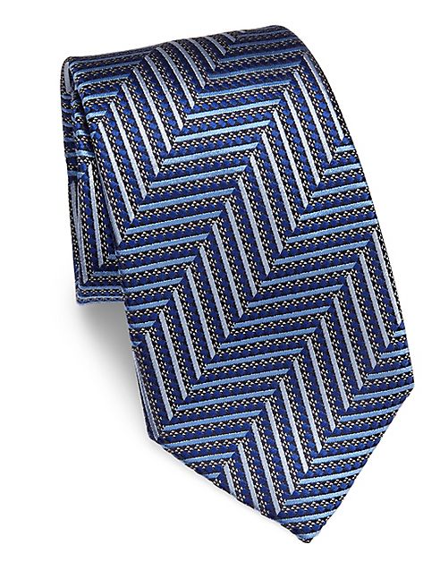 Ermenegildo Zegna - Vertical and Horizontal Striped Silk Tie