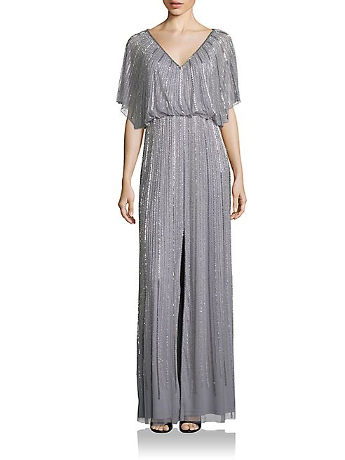 Aidan Mattox - Embellished Front Slit Bridesmaid Gown