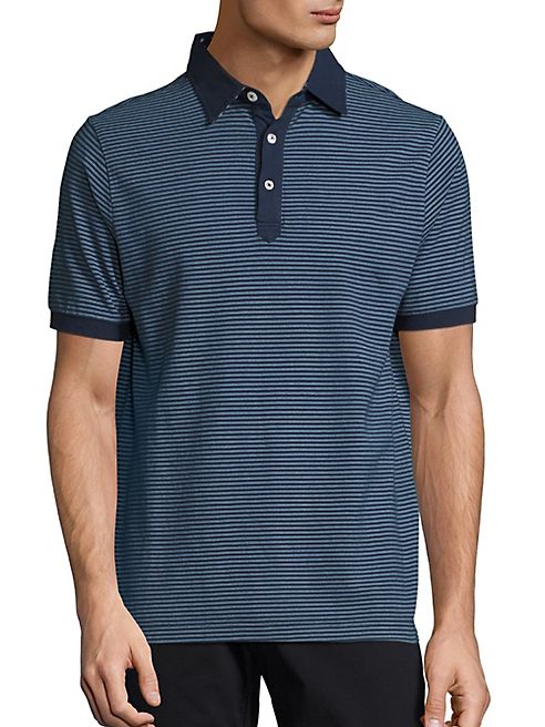 Saks Fifth Avenue Collection - Striped Cotton Polo