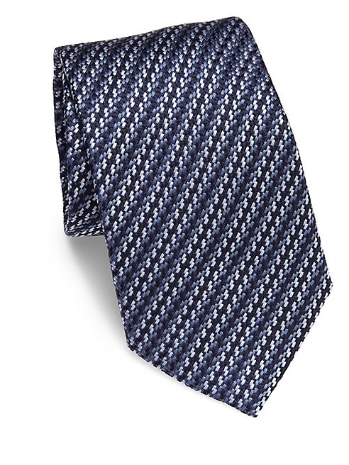 Ermenegildo Zegna - Striped Woven Silk Tie