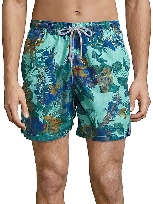 Saks Fifth Avenue Collection - Hawaiian Floral Printed Swim Shorts