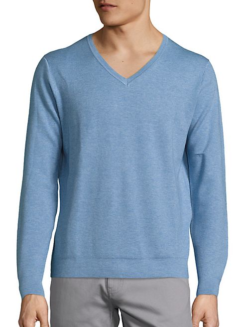 Saks Fifth Avenue Collection - Solid V-Neck Sweater