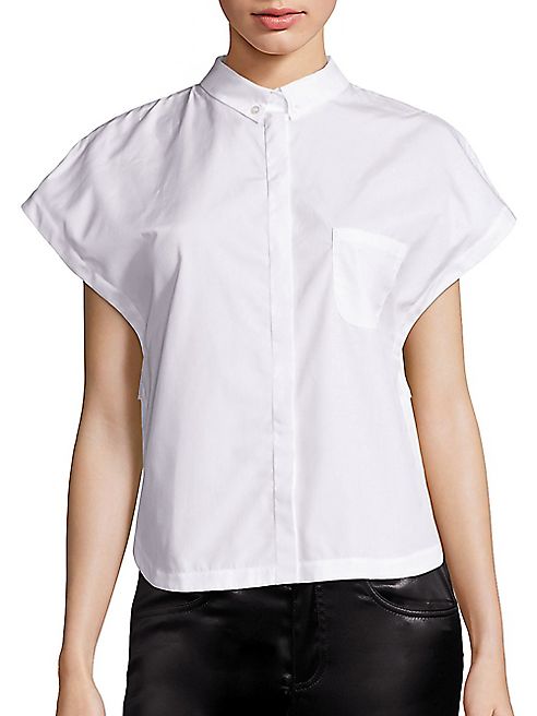 GIAMBA - Lace-Embroidered Poplin Blouse