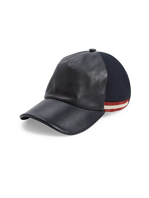 Bally - Signature Stripe Leather Cap