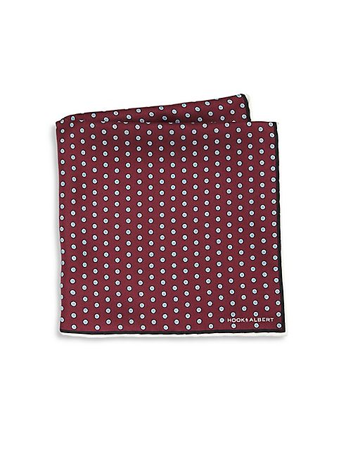 hook + ALBERT - Polka Dot Silk Pocket Square