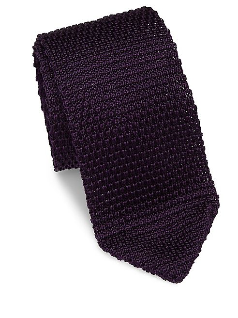 hook + ALBERT - Solid Silk Knitted Tie