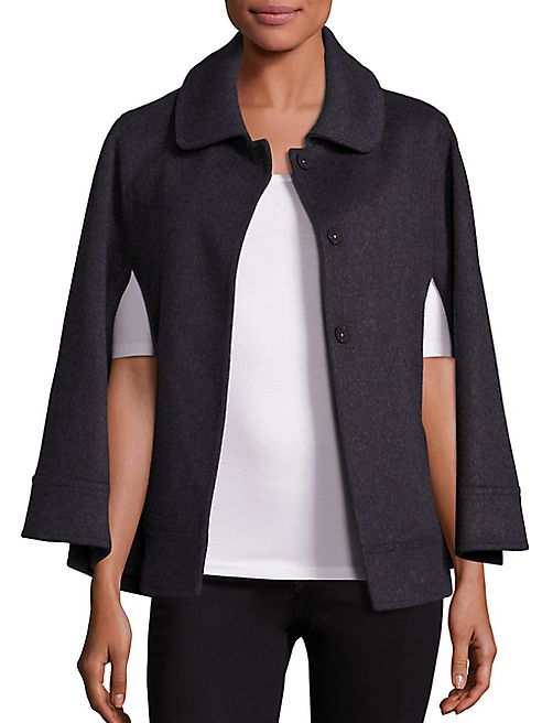 Saks Fifth Avenue Collection - Wool Spread Collar Cape