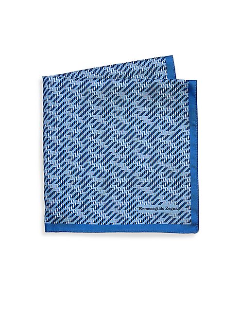 Ermenegildo Zegna - Scale Printed Silk Pocket Square