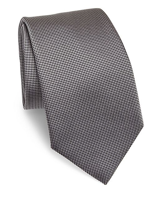 Ermenegildo Zegna - Micro Square Textured Silk Tie