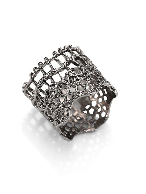 Aurélie Bidermann - Vintage Lace Ring/Silvertone