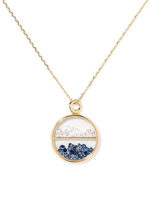 Aurélie Bidermann - Diamond, Blue Sapphire & 18K Yellow Gold Medallion