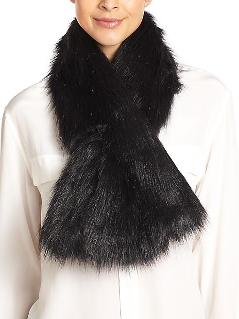 Fabulous Furs - Sable Faux Fur Pull-Through Scarf