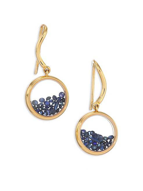 Aurélie Bidermann - Blue Sapphire & 18K Yellow Gold Chivor Earrings