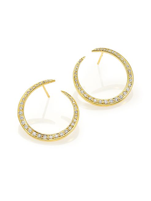 ILA - Ahdra Val Diamond & 14K Yellow Gold Hoop Earrings/0.85