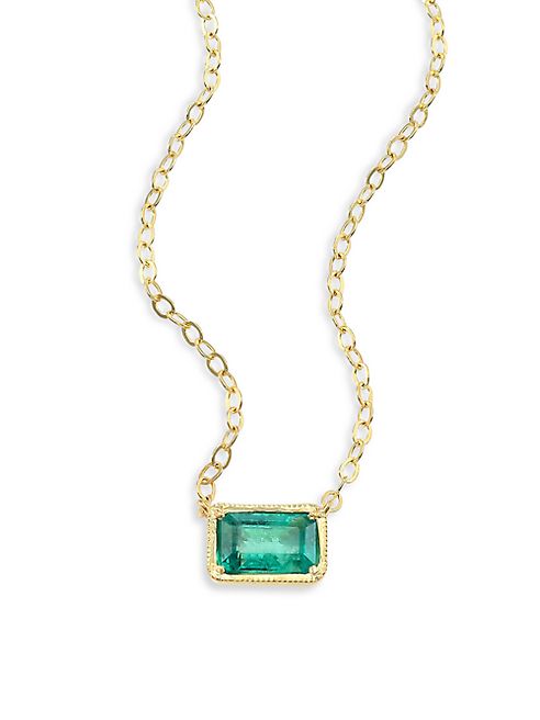 ILA - Leone Emerald & 14K Yellow Gold Pendant Necklace