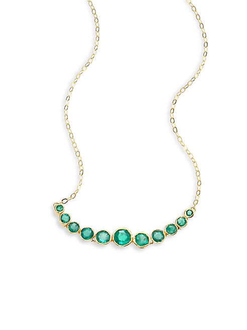 ILA - Luna Calandra Emerald & 14K Yellow Gold Pendant Necklace