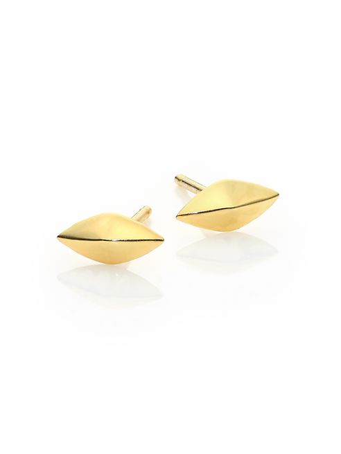 ILA - Ahdra Pilar 14K Yellow Gold Stud Earrings