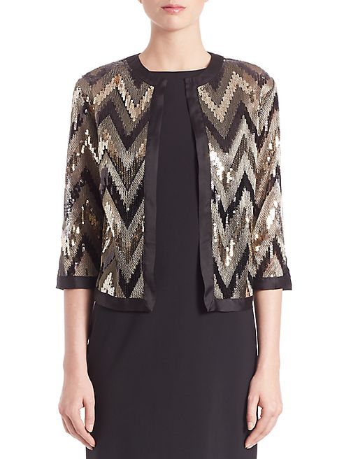 Harrison Morgan - Sequined Open-Front Jacket