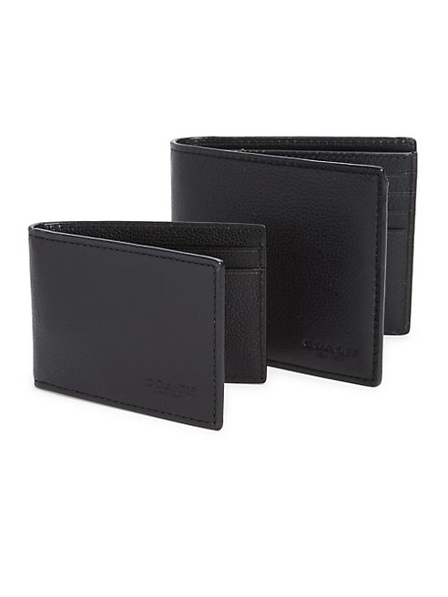 COACH - Sport   Leather Three-In-One Wallet Set