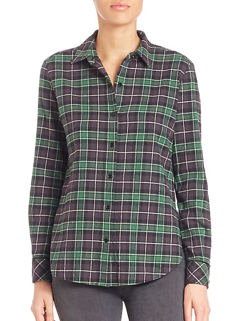 Elizabeth and James - Cotton Button-Down Plaid Shirt