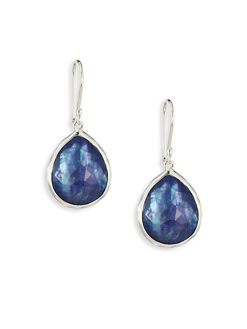 IPPOLITA - Rock Candy® Clear Quartz, Mother-Of-Pearl & Lapis Teardrop Earrings