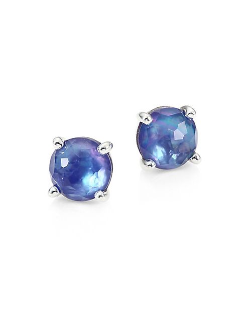 IPPOLITA - Rock Candy® Clear Quartz, Mother-Of-Pearl & Lapis Mini Stud Earrings