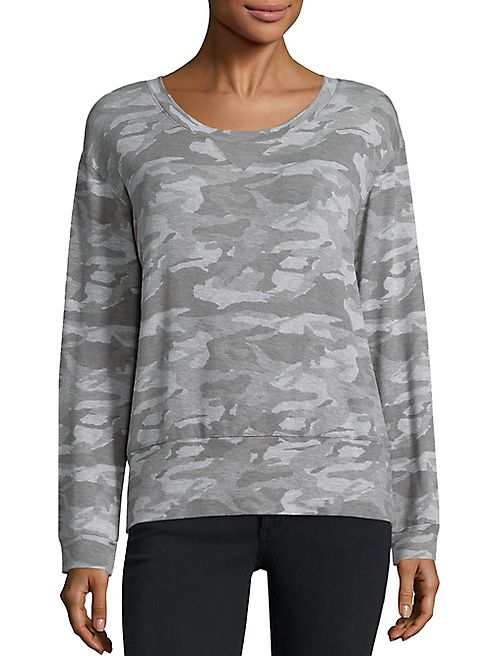 MONROW - Camouflage-Print Sweatshirt