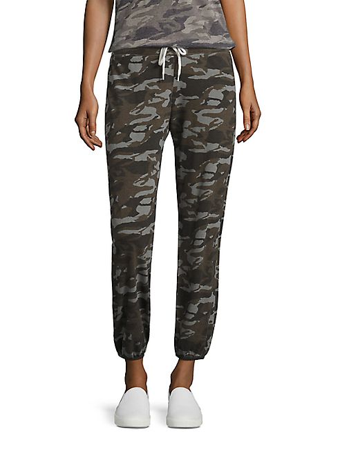 MONROW - Camouflage-Print Drawstring Sweatpants