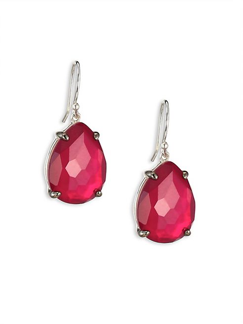 IPPOLITA - Rock Candy® Wonderland Clear Quartz, Mother-Of-Pearl & Merlot Teardrop Earrings