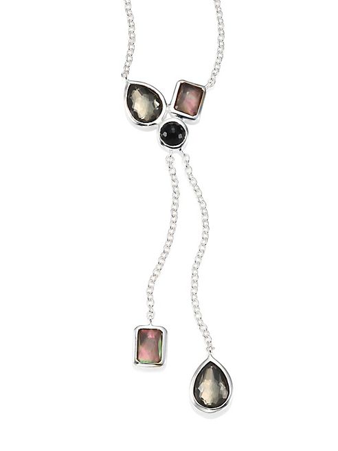 IPPOLITA - Rock Candy® Black Tie Mixed Stone & Sterling Silver Lariat Necklace