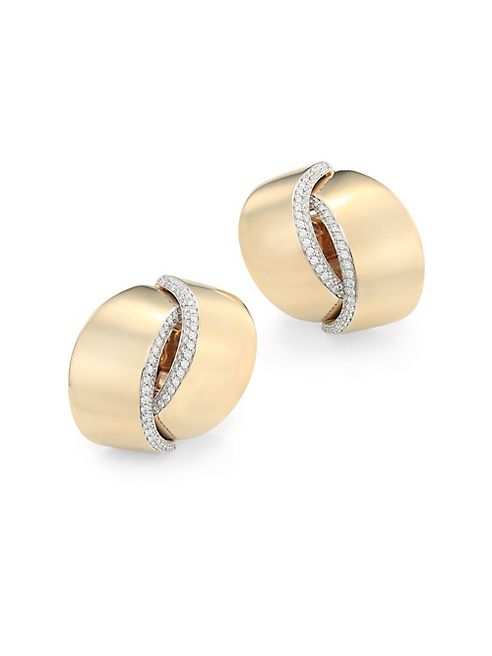 Vhernier - Abbraccio Diamond & 18K White Gold Clip-On Earrings