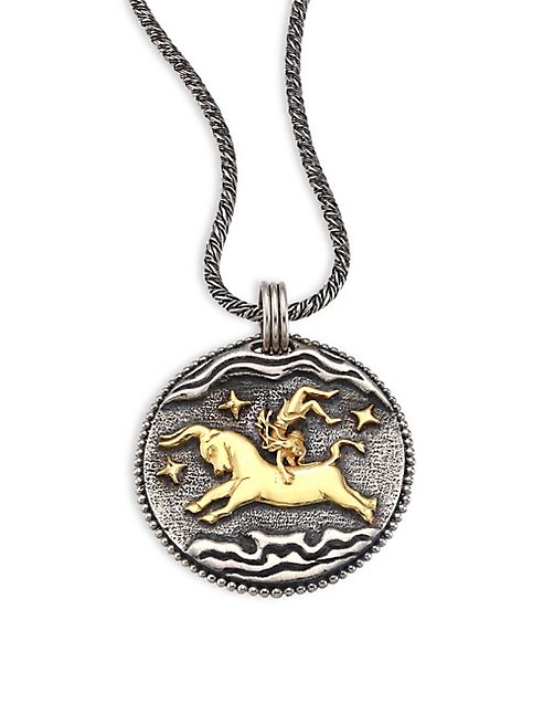 Konstantino - 18K Yellow Gold & Sterling Silver Zodiac Taurus Pendant