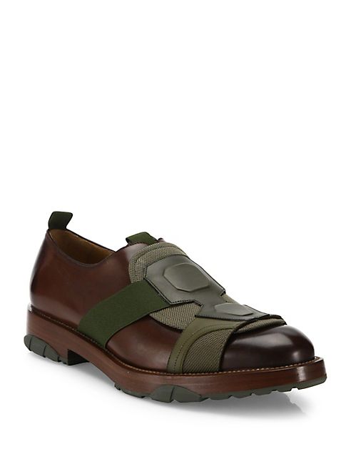 Salvatore Ferragamo - Faber   Leather Slip-Ons