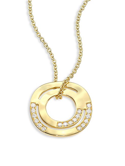 IPPOLITA - Senso? Staggered Diamond Pavé & 18K Yellow Gold Pendant Necklace