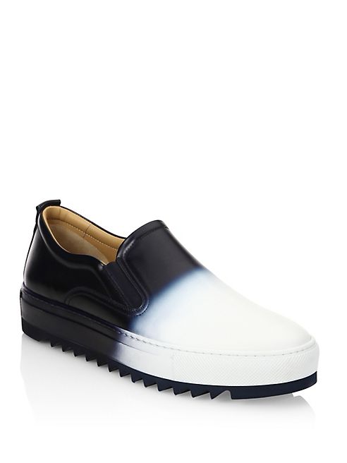 Salvatore Ferragamo - Lucca5 Ombre Calf Skin Leather Sneakers